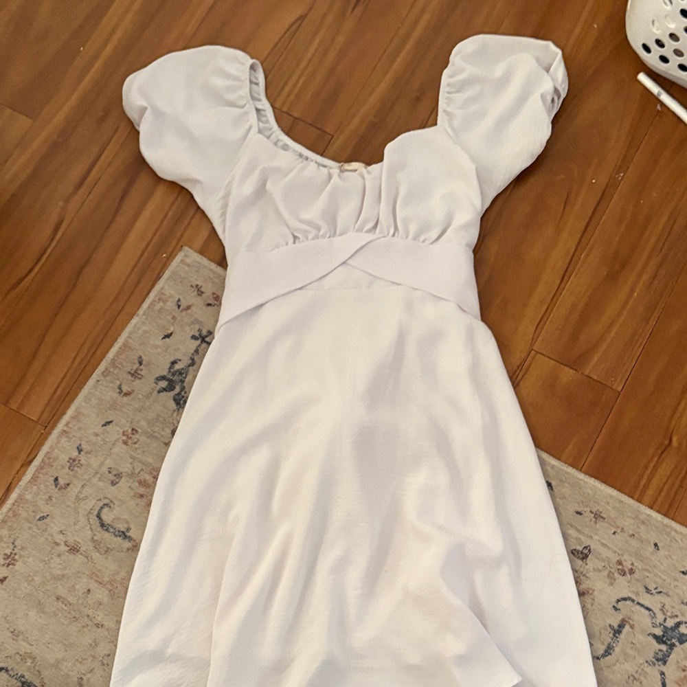 Altard State Elegant White Puff Sleeve Dress